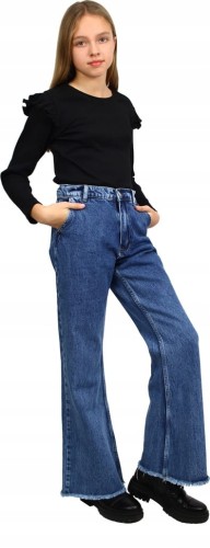 SPODNIE Dzwony JEANSY Szerokie Nogawki BOOTCUT
