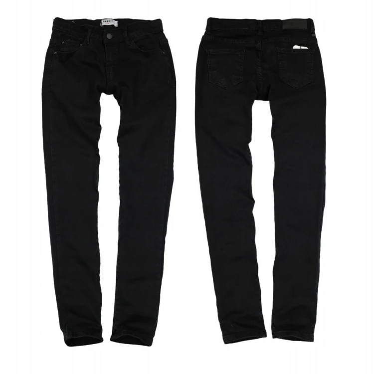 Spodnie JEANS Czarne Rurki SLIM FIT Elastyczne