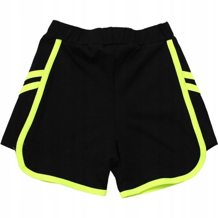 KRÓTKIE Spodenki SZORTY Sportowe LAMPASY Neon