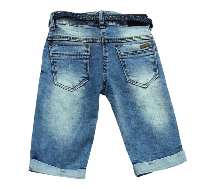 SPODNIE 3/4 Jeans CAPRI Vintage PASEK