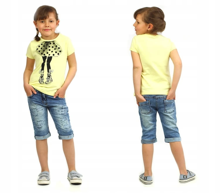 SPODNIE 3/4 Jeans CAPRI Vintage PASEK