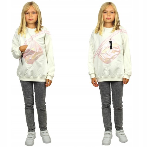 BLUZA Z KIESZONKĄ Metaliczna Nerka RĘKAW