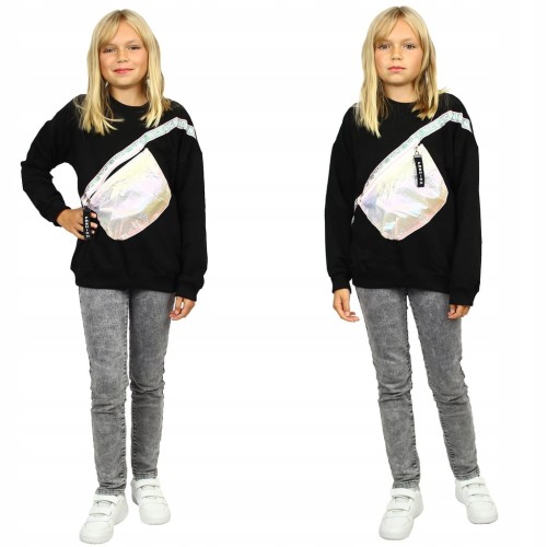 BLUZA Z KIESZONKĄ Metaliczna Nerka RĘKAW
