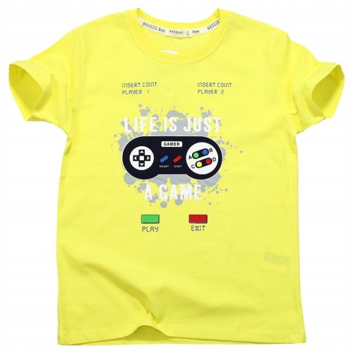 T-SHIRT Bluzka NADRUK PAD Bawełna RĘKAWEK
