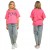 BLUZKA T-Shirt OVERSIZE Z Napisem RÓŻOWY Neon