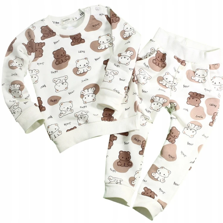 KOMPLET Dresowy MISIE Bluza SPODNIE Bawełna