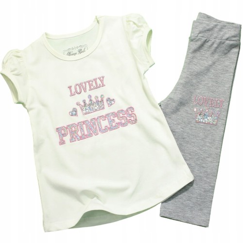 Komplet PRINCESS Cekiny BLUZKA Getry CAPRI