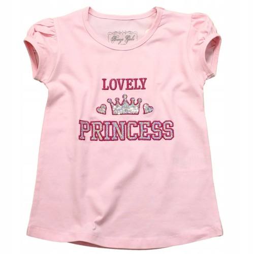 Komplet PRINCESS Cekiny BLUZKA Getry CAPRI Róż