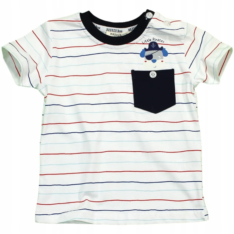 Komplet T-SHIRT SPODENKI Paski BAWEŁNA Kieszeń