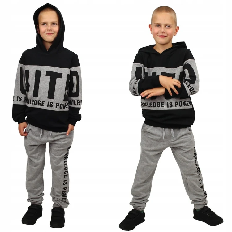 KOMPLET Dresowy KAPTUR BLUZA Dresy BAWEŁNA