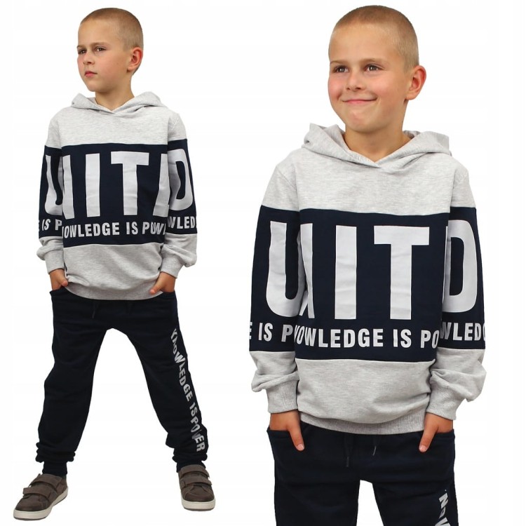 KOMPLET Dresowy KAPTUR BLUZA Dresy BAWEŁNA