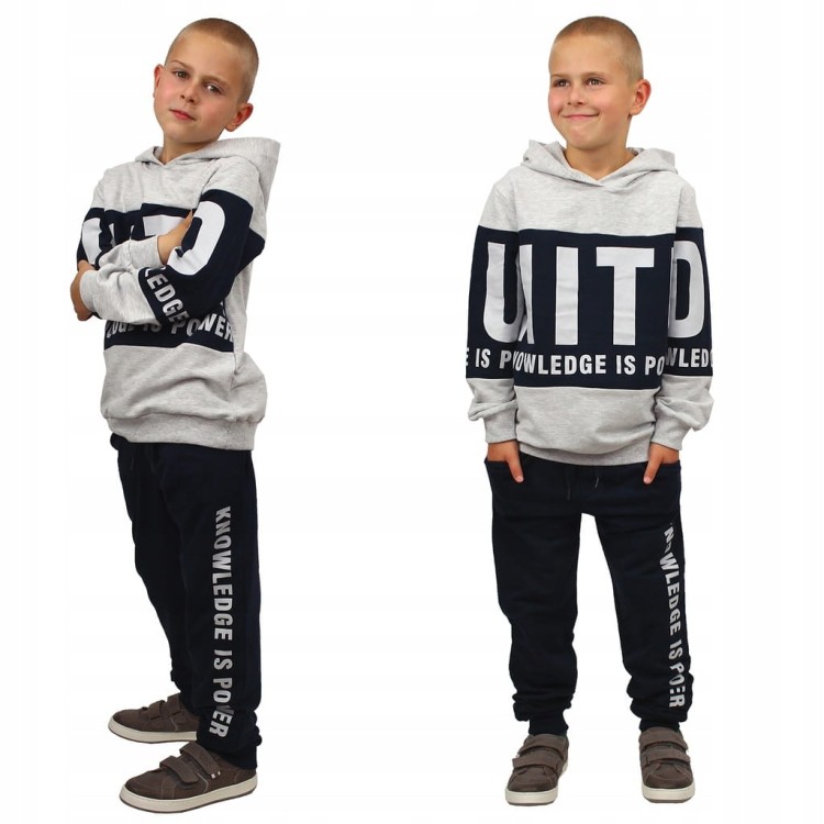 KOMPLET Dresowy KAPTUR BLUZA Dresy BAWEŁNA