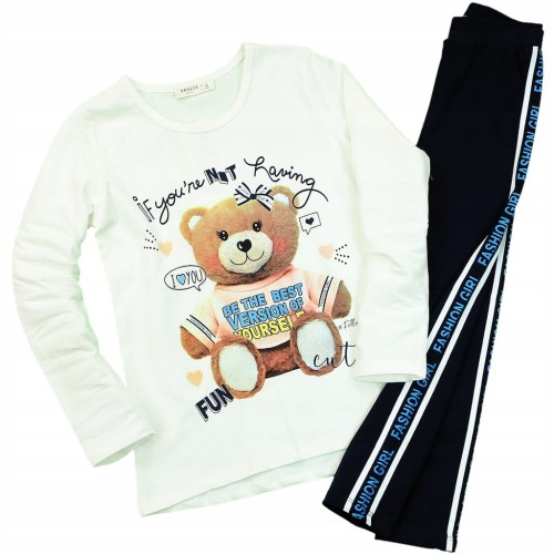 KOMPLET Bluzka LEGINSY Lampasy MISIO Breeze