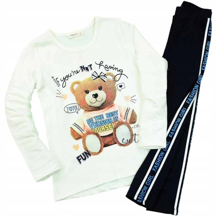 KOMPLET Bluzka LEGINSY Lampasy MISIO Breeze