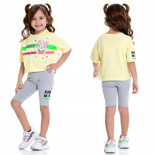 Komplet T-SHIRT Top GETRY Krótkie MIŚ Bawełna