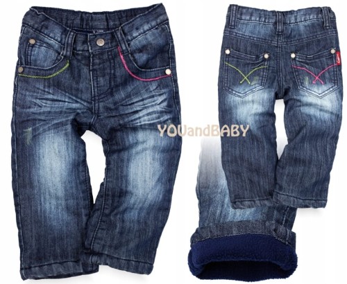 OCIEPLANE Spodnie JEANS Polar