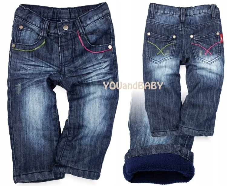 OCIEPLANE Spodnie JEANS Polar