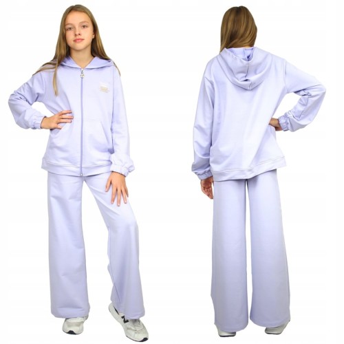 KOMPLET Dresowy BLUZA SPODNIE Szerokie