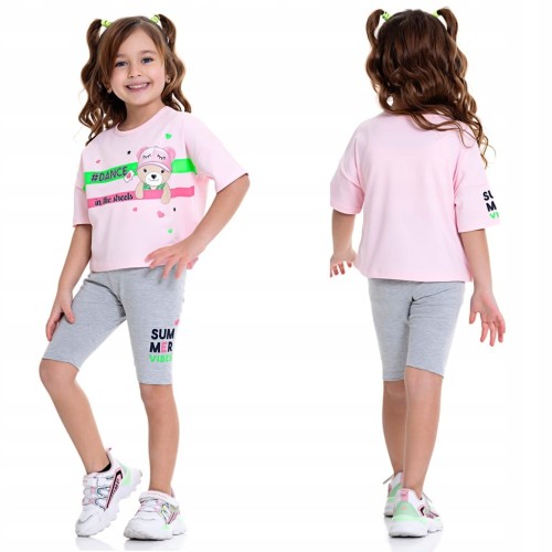 Komplet T-SHIRT Top GETRY Krótkie MIŚ Bawełna