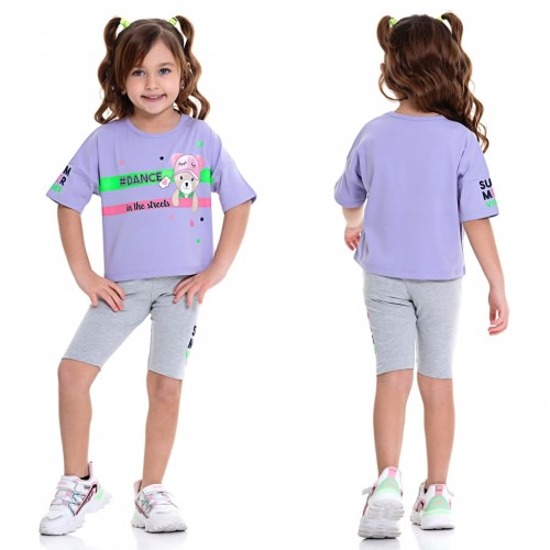 Komplet T-SHIRT Top GETRY Krótkie MIŚ Bawełna