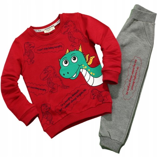 DRES Bluza Spodnie DRESOWE Komplet DINOZAUR
