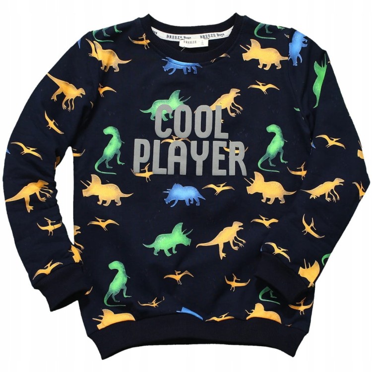 KOMPLET Dresowy DINOZAURY Bluza Spodnie