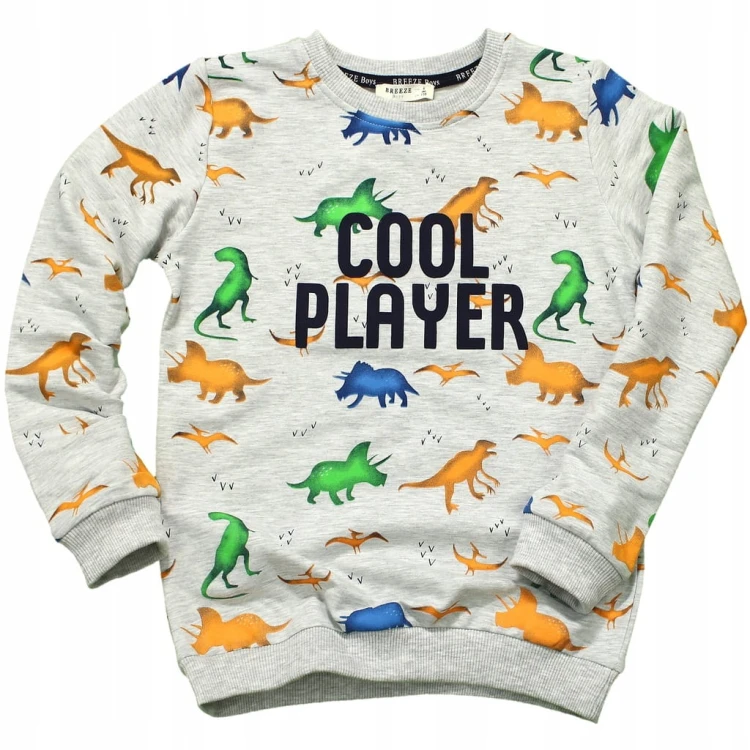 KOMPLET Dresowy DINOZAURY Bluza Spodnie