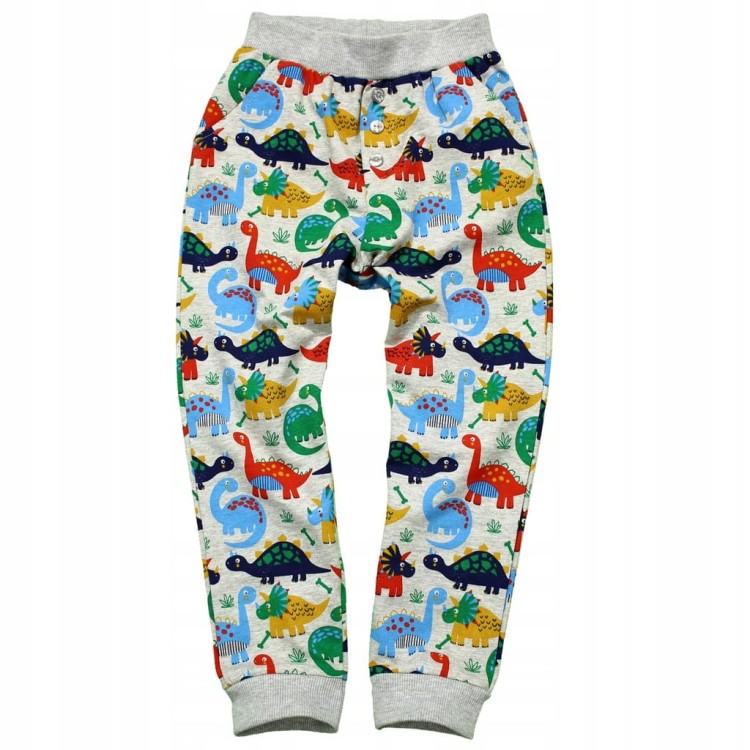 KOMPLET Dresowy DINOZAURY Bluza Spodnie