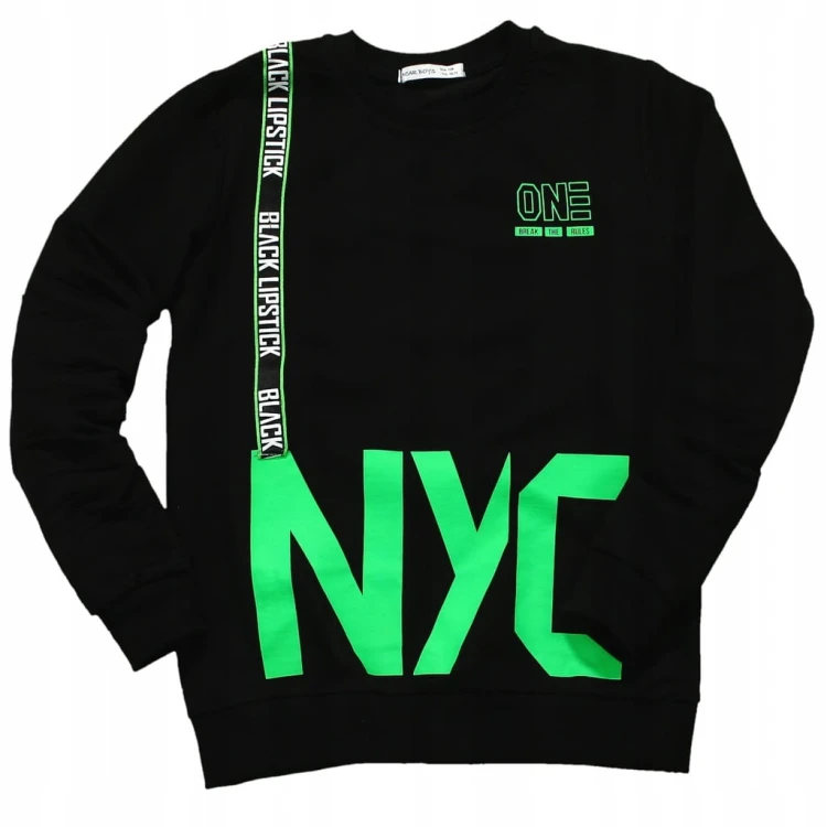 KOMPLET Dresowy NAPISY NEON Bluza SPODNIE