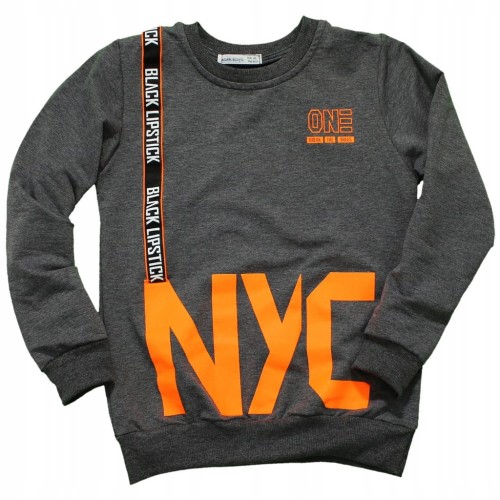 KOMPLET Dresowy BLUZA SPODNIE Napisy NEON