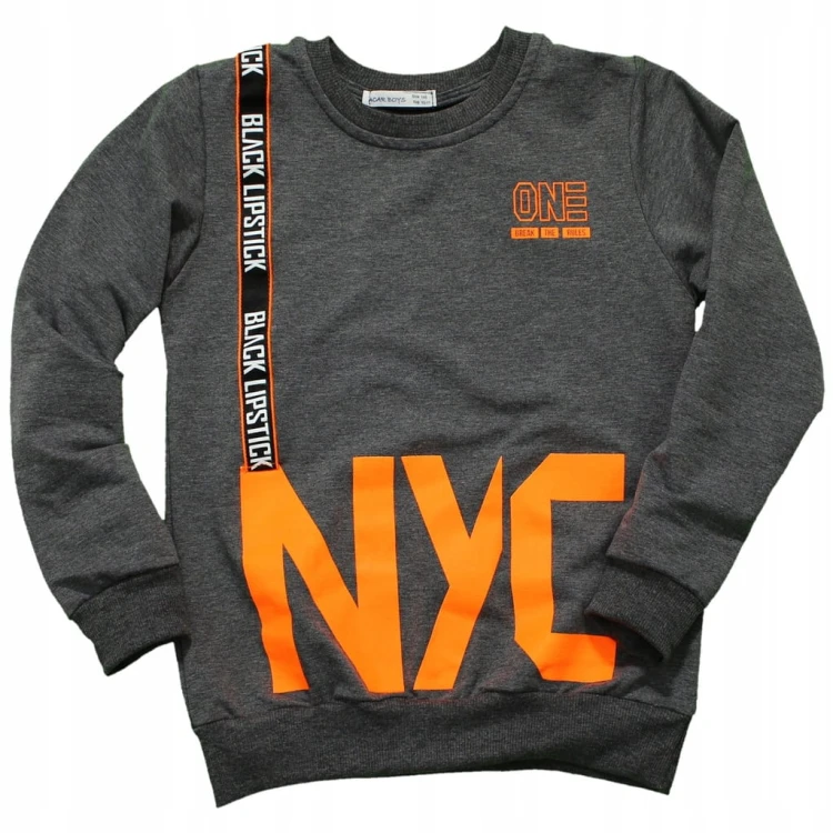KOMPLET Dresowy BLUZA SPODNIE Napisy NEON