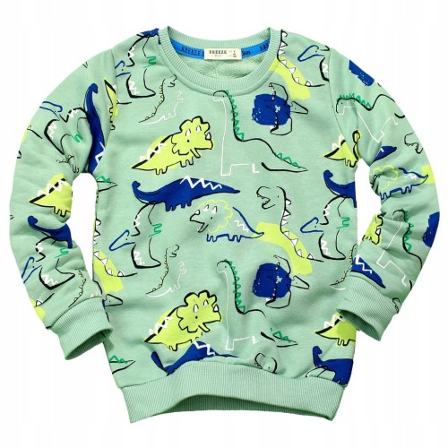 KOMPLET Dresowy DINOZAURY Bluza Spodnie BAWEŁNA Breeze