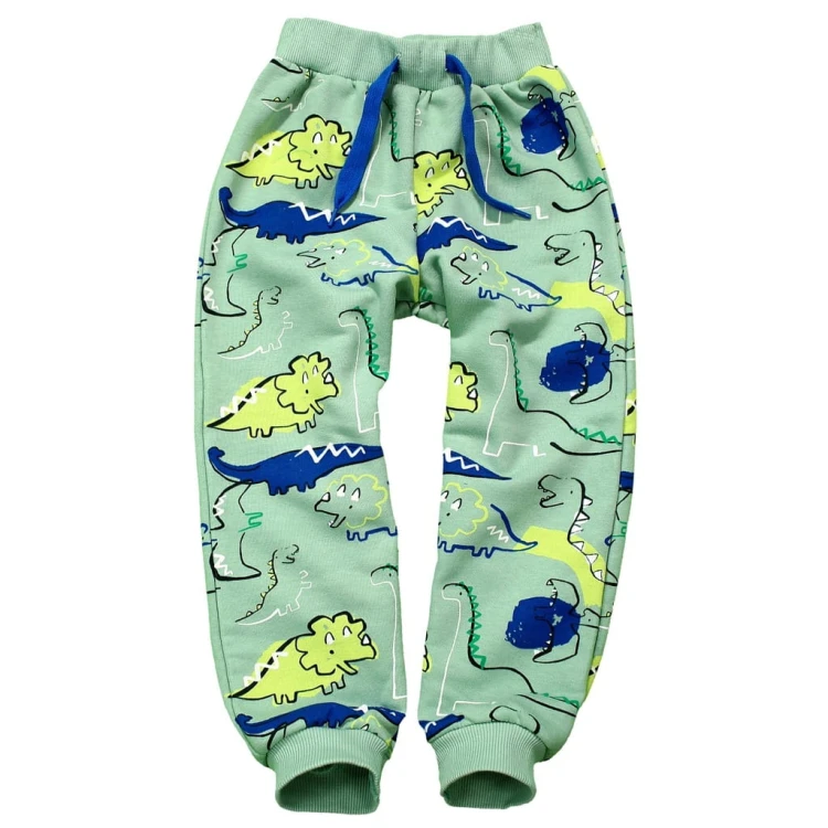KOMPLET Dresowy DINOZAURY Bluza Spodnie BAWEŁNA Breeze