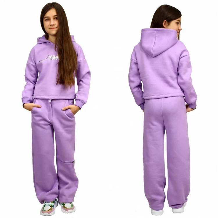 KOMPLET Dresowy OCIEPLANY Bluza KAPTUR Spodnie