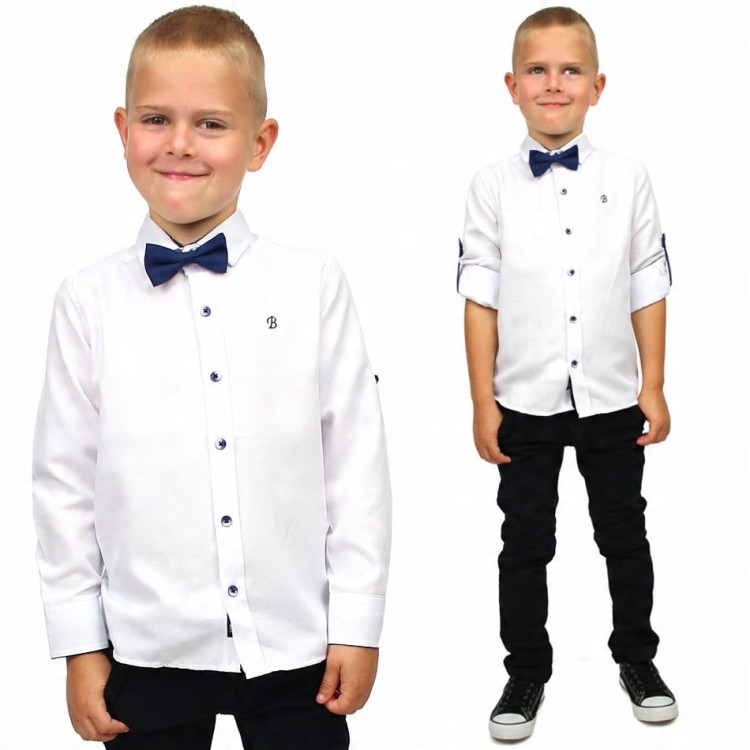 BREEZE Boys Elegancka KOSZULA Z MUCHĄ Kolory