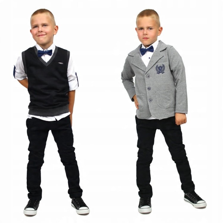 BREEZE Boys Elegancka KOSZULA Z MUCHĄ Kolory