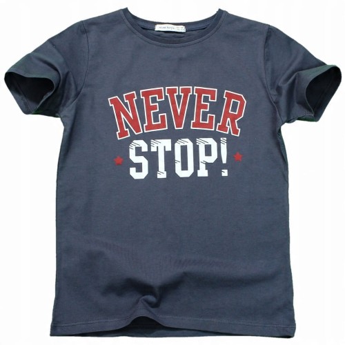T-SHIRT Koszulka Z NADRUKIEM Napisy BAWEŁNA