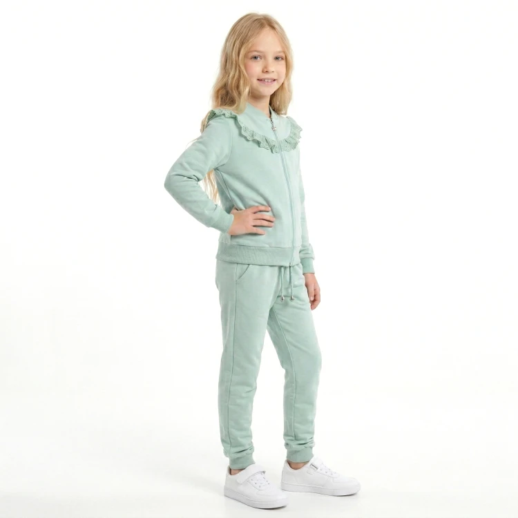 KOMPLET Dresowy BLUZA Rozpinana SPODNIE Dresowe FALBANKA