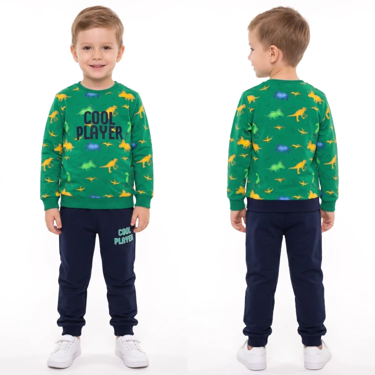 KOMPLET Dresowy DINOZAURY Bluza Spodnie