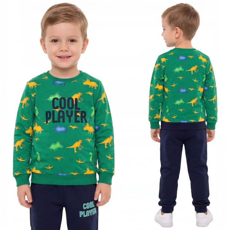 KOMPLET Dresowy DINOZAURY Bluza Spodnie