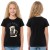 BLUZKA T-Shirt NADRUKI PIESEK Bawełna CZARNA