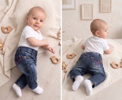 OCIEPLANE Spodnie JEANS Polar