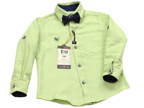 BREEZE Boys Elegancka KOSZULA Z MUCHĄ Seledyn