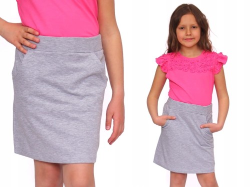 Spódniczka MINI Kieszonki TUBA Bawełna KOLORY