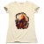 BLUZKA T-Shirt NADRUKI KONIE Bawełna BEŻOWA
