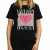 BLUZKA T-Shirt BAWEŁNA Nadruki SERCE Czarna
