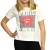 BLUZKA T-Shirt BAWEŁNA Nadruki SERCE Ecru