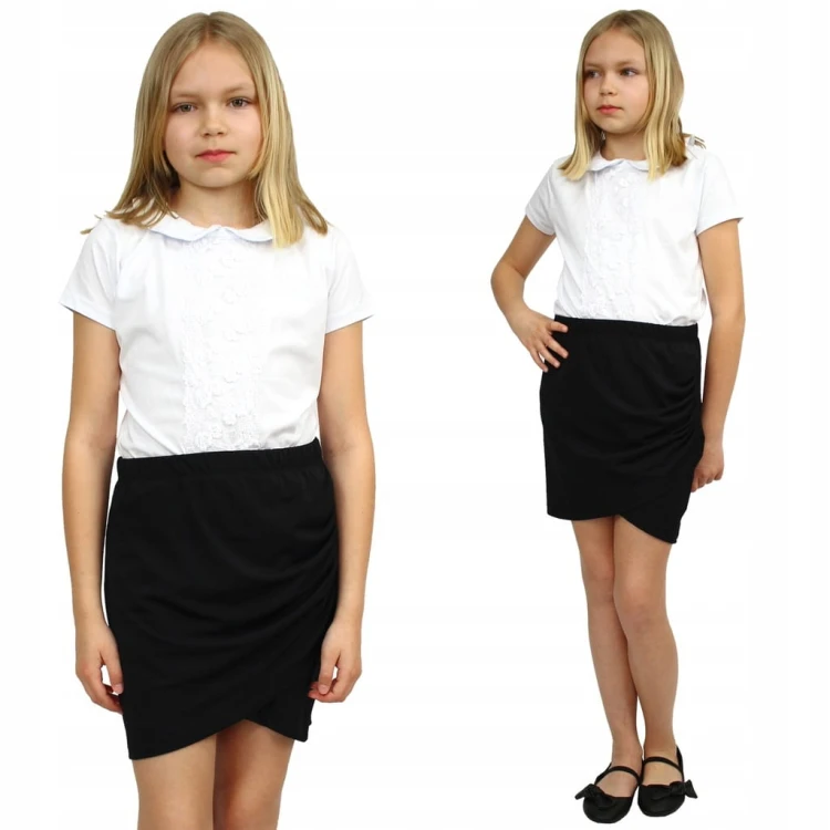 Elegancka SPÓDNICZKA Mini TUBA Kopertowa