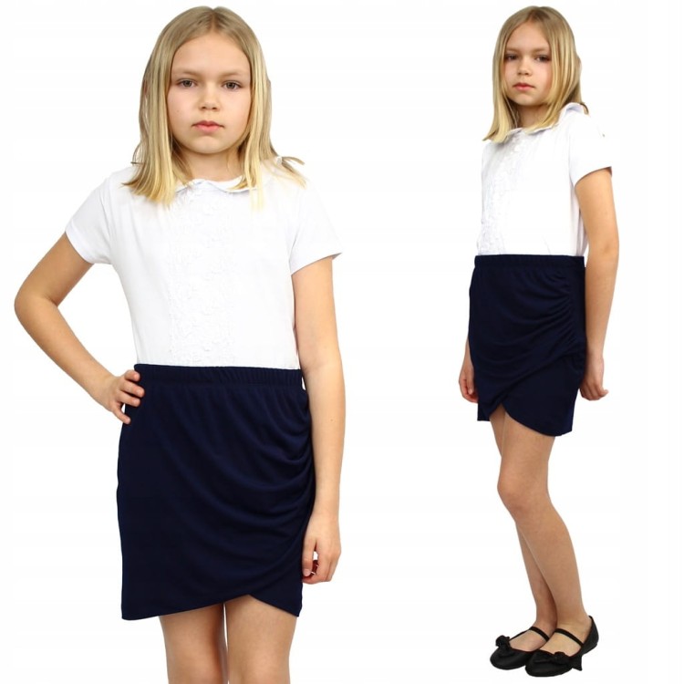 Elegancka SPÓDNICZKA Mini TUBA Kopertowa