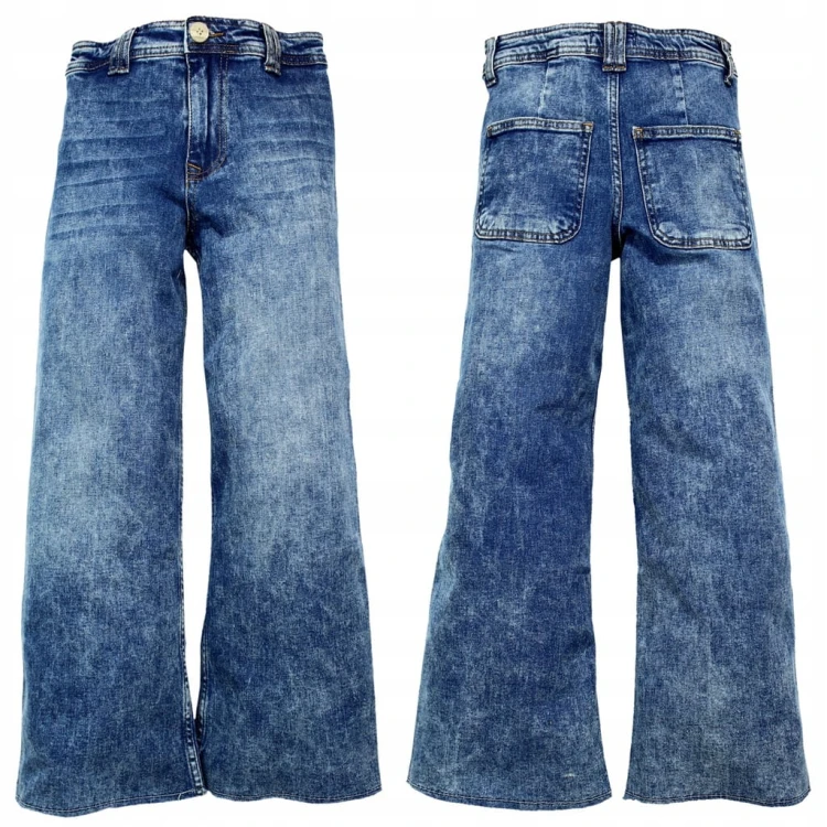 SPODNIE JEANSY Szerokie Nogawki WIDE LEG Kuloty